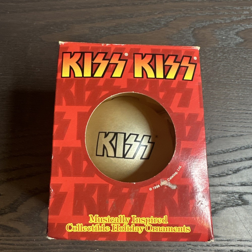 Vintage 1998 ~ KISS ~ Collectible Christmas Ball Ornament Rock And Roll Over