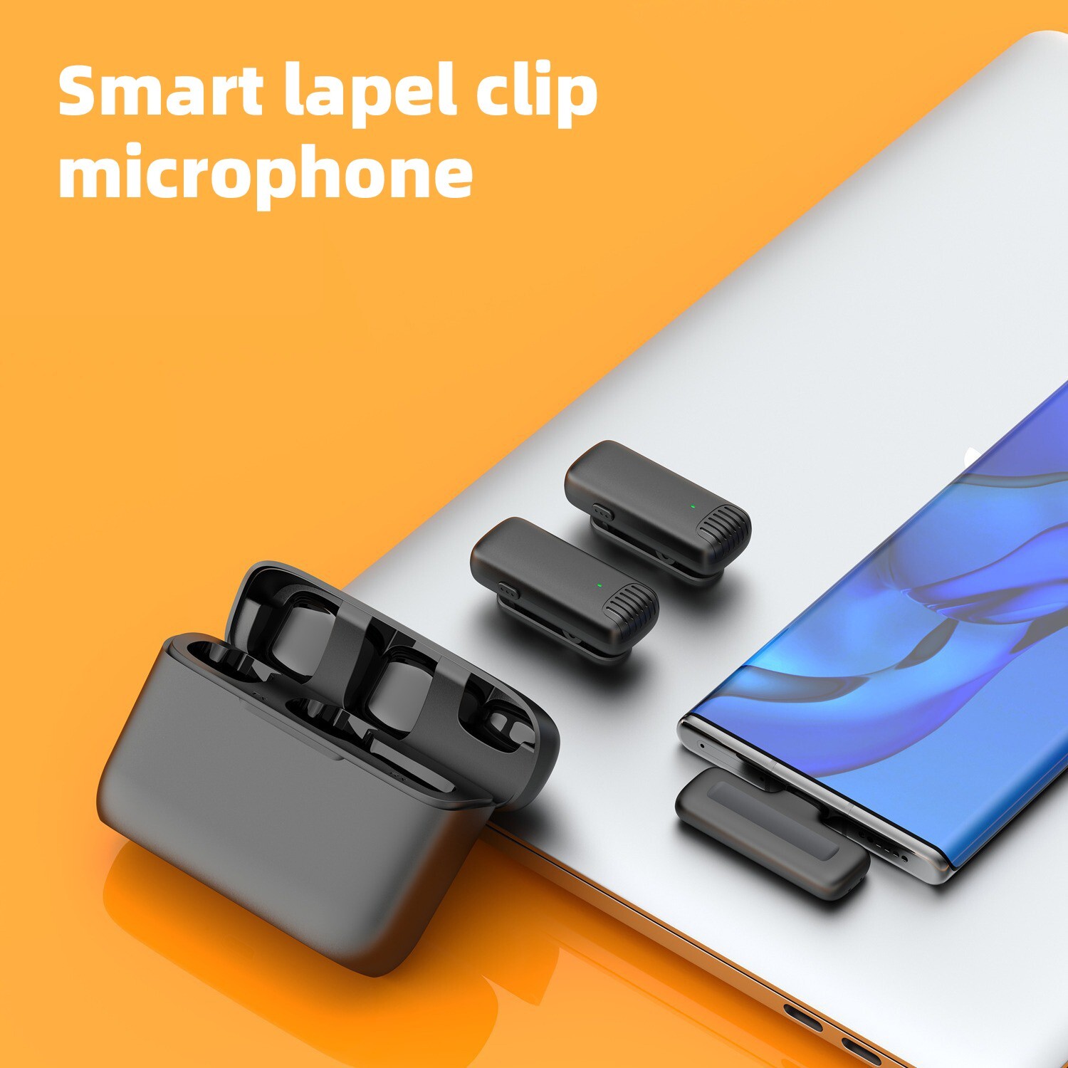 Lavalier Microphone Wireless Audio Video Recording Mini Mic For Android/iPhone