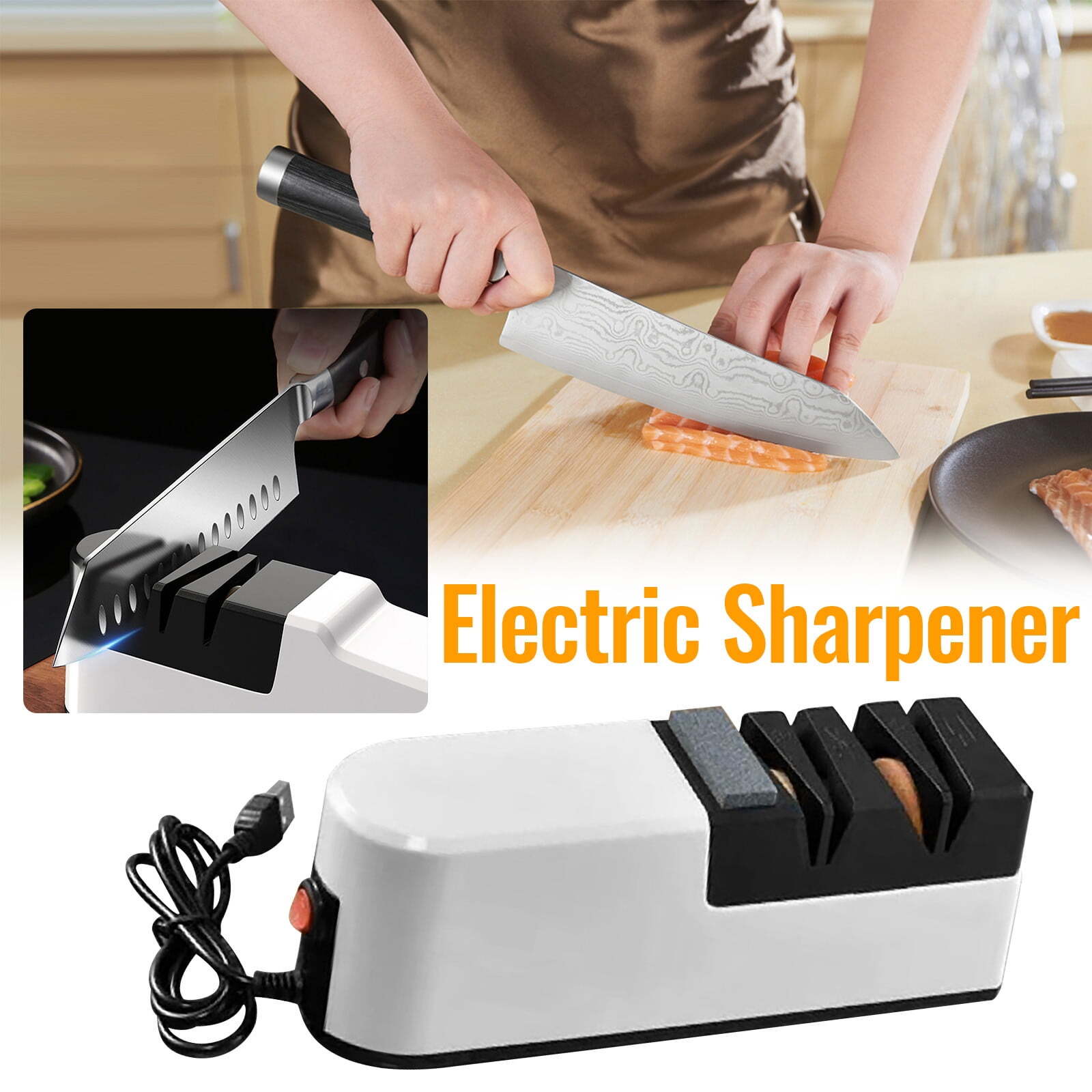 Electric Knife Sharpener Professional Kitchen Sharpening Stone Grinder knives