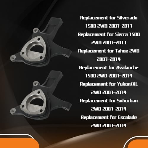 4.5" Lift Spindles Knuckles Replacement for Silverado 1500 Sierra 1500 2WD