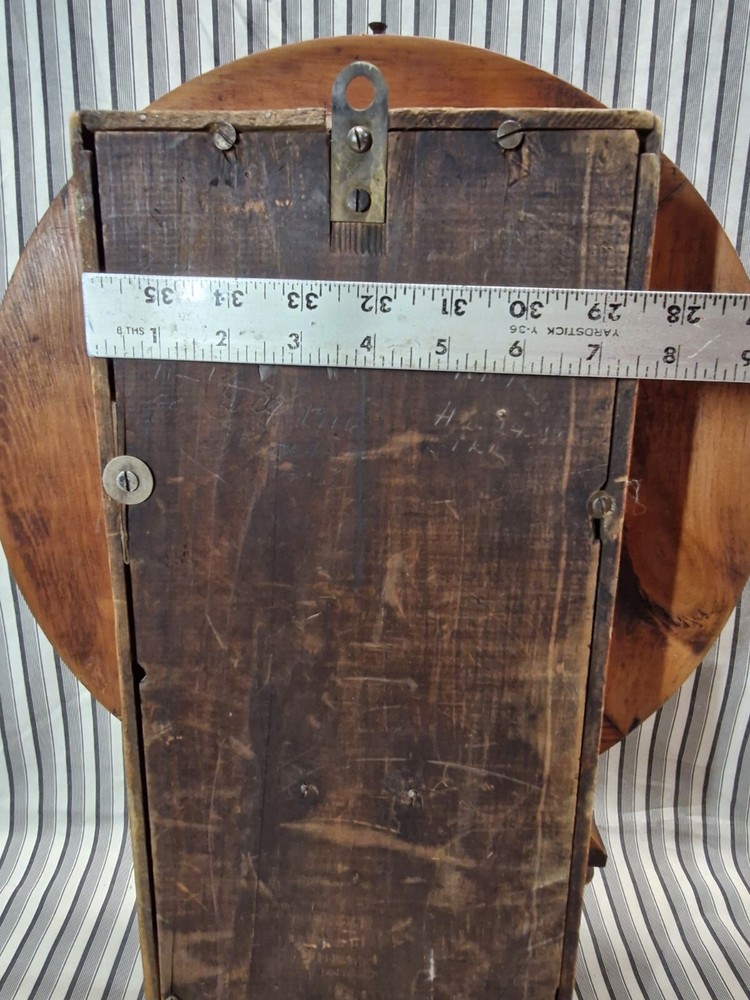 Antique Drop Dial Wood Wall Clock