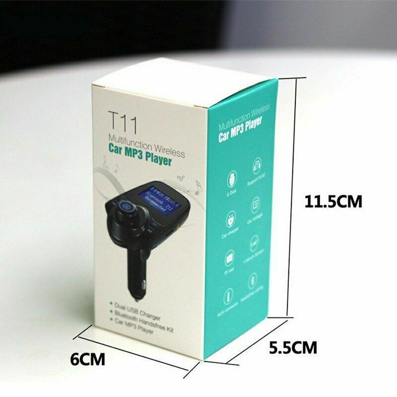 Bluetooth Wireless Car AUX Stereo Audio Receiver FM Radio Adapter USB Charger SD