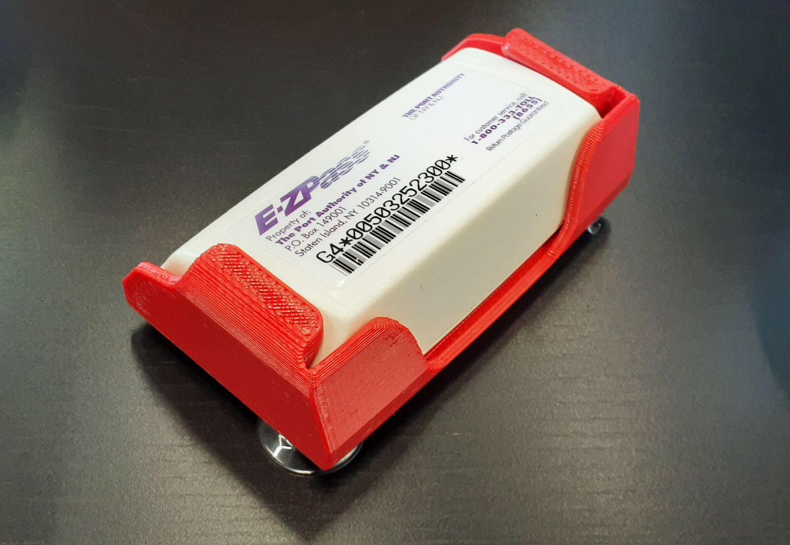 Toll Transponder Holder for New I-Pass and EZ Pass 3 Point Mount (1 Pack)- RED