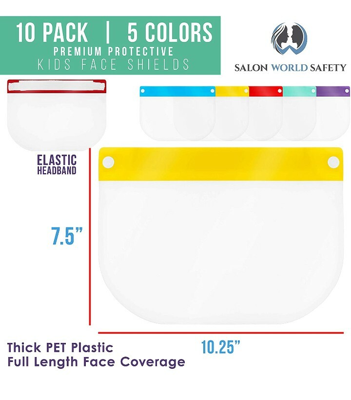 Tcp Children's Protective Face Shields - 10 Pack!
