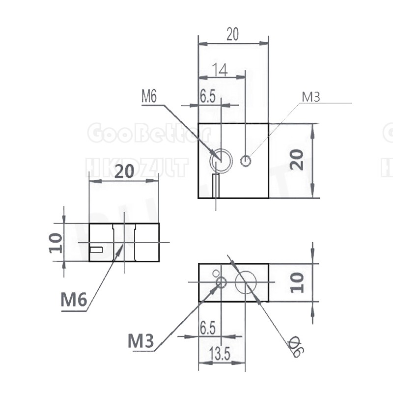 Heating Block for Makerbot MK7 MK8 Extruder Hotend Heating 3D Printer RepRap