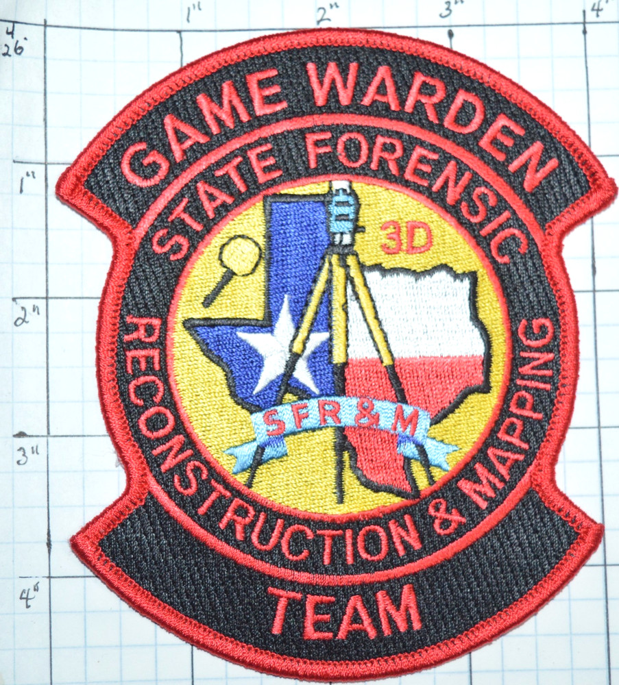 TEXAS STATE GAME WARDEN TEAM FORENSIC RECONSTRUCTION & MAPPING POLICE PATCH