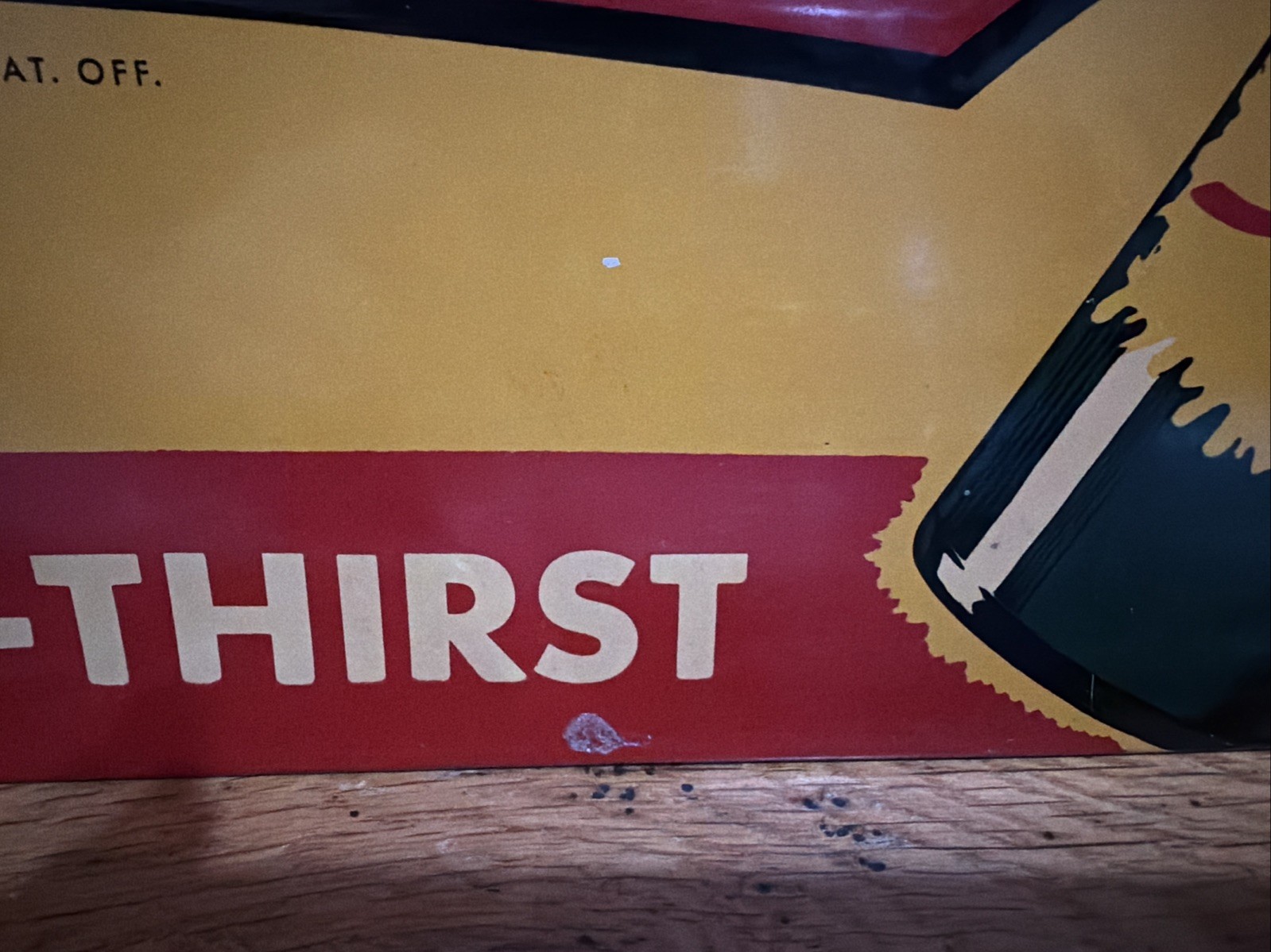 Original 1951 Squirt Soda Advertising Sign