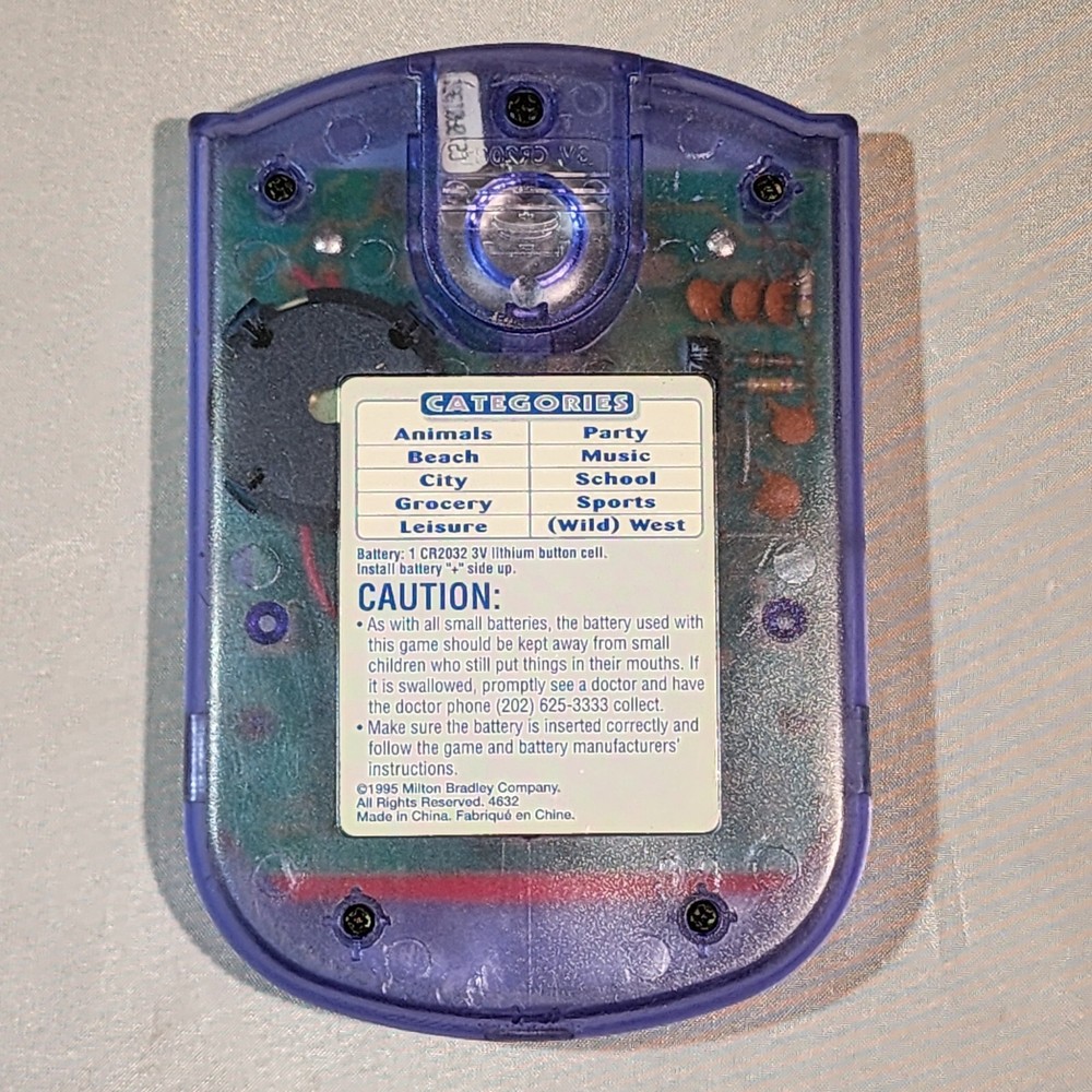 Milton Bradley Electronic Hand-Held Hangman