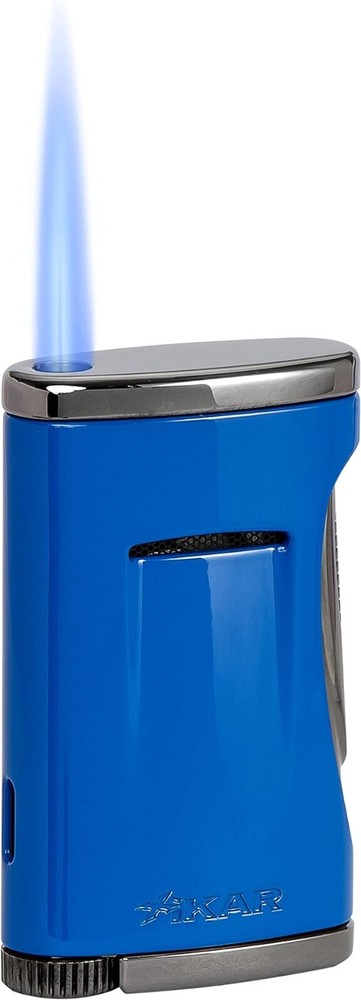 Xikar Xidris Single Jet Flame Lighter, High-Performance, Cobalt Blue