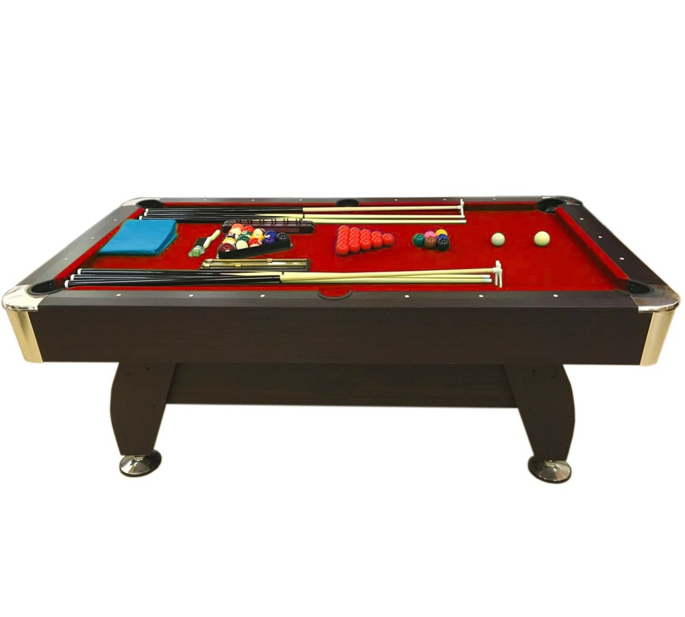 7' Feet Billiard Pool Table Snooker Full Set Accessories Game mod. Red Devil