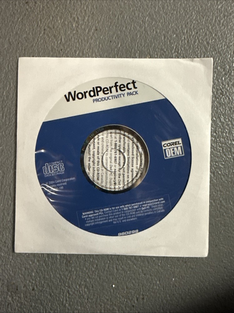 Corel WordPerfect Productivity Pack 2004 Corel OEM 980298