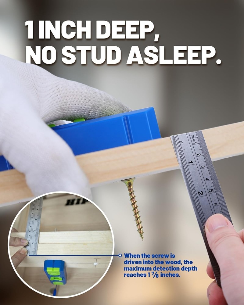 Magnetic Stud Finder with 360° Level - Professional Grade Wall Scanner with Ext
