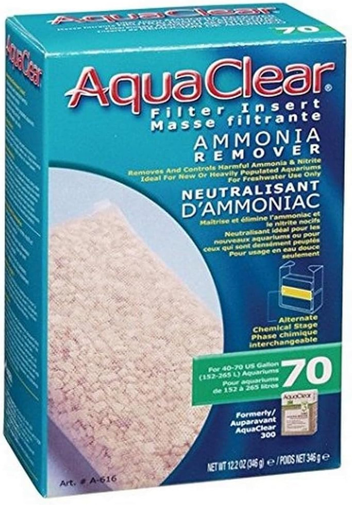 Aqua Clear Aquaclear 70 Ammonia Remover Inserts, Aquarium Filter Replacement Med