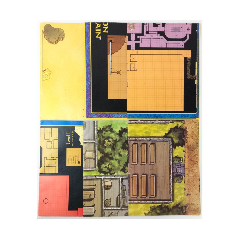 TSR AD&D 2nd Ed Dragon Mountain - Maps Only! VG+