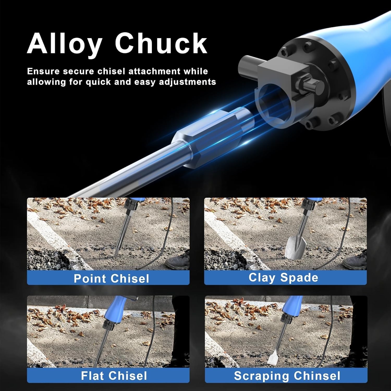 2200W Demolition Jack Hammer Electric Concrete Breaker Kit