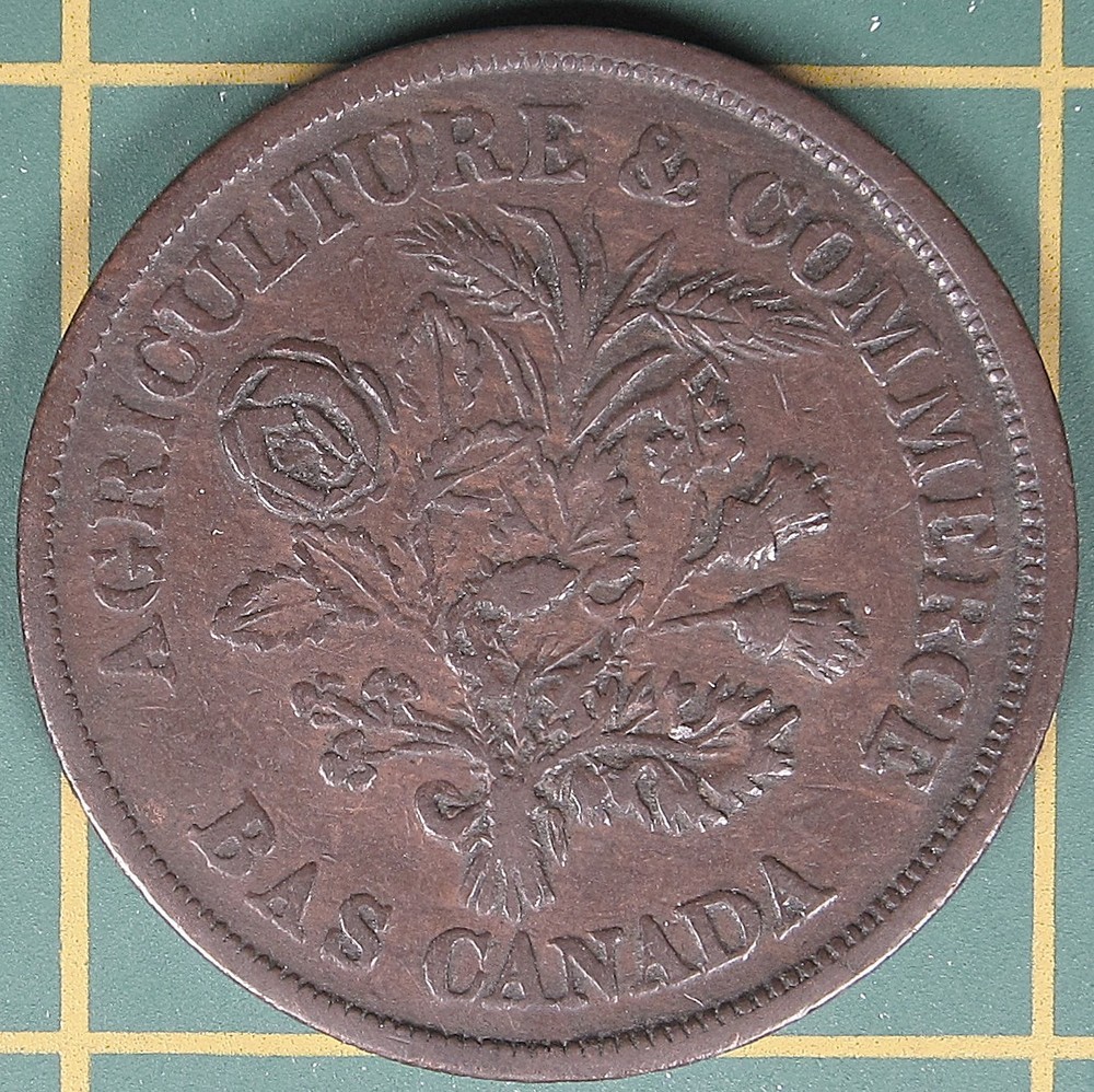 c.1838 Lower Canada Un Sou Token LC-5A3