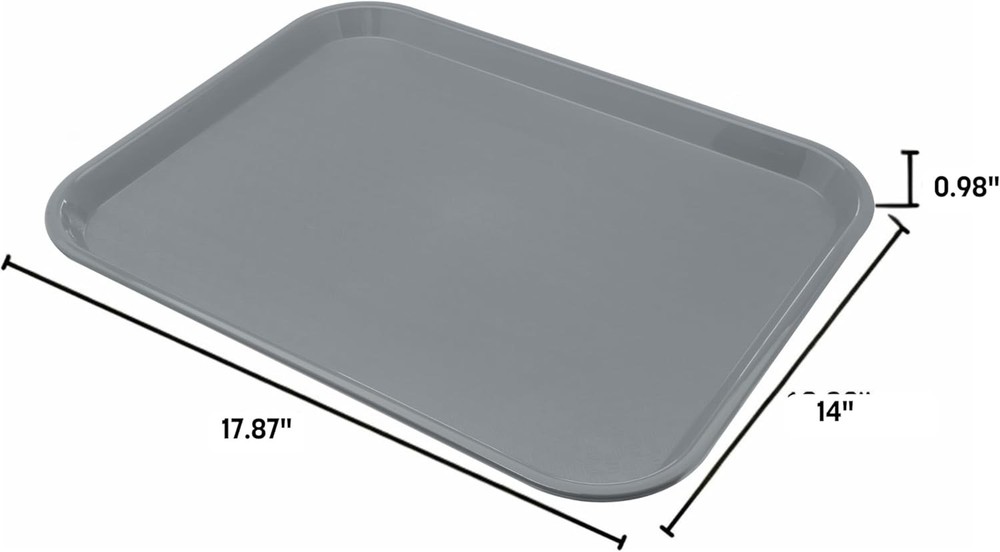 Cafe Fast Food Cafeteria Tray with Patterned Surface for Cafeterias, Fast Foo...