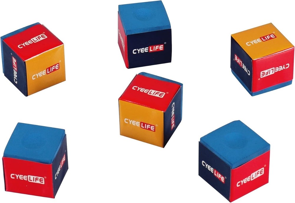 Billiard Chalk 6pcs Blue,Pool Table Accessories for Table Billiards