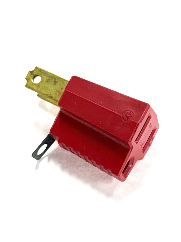 Vintage Electrical Outlet Adapter Plug Red 15A 125V
