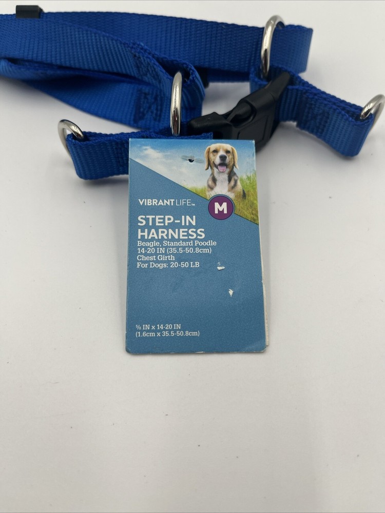 Vibrant Life Blue Step-in Harness Medium