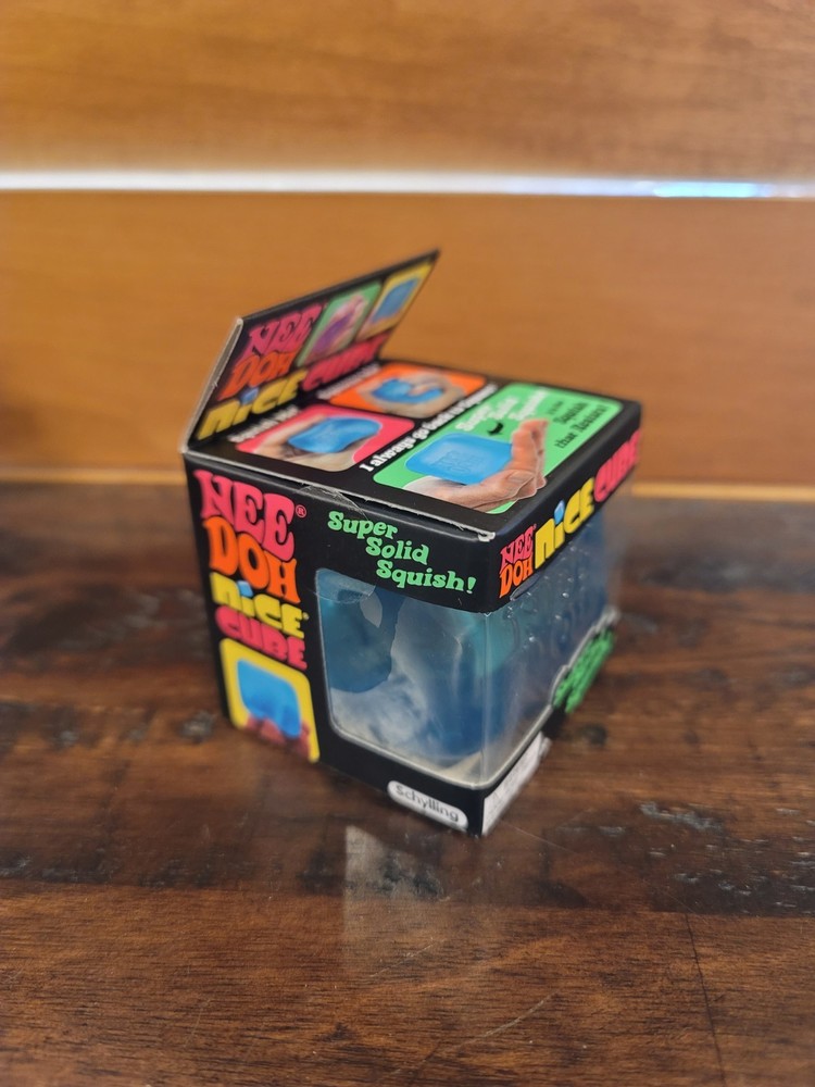 NeeDoh Nee Doh Nice Cube Blue Super Solid Squish - squishy