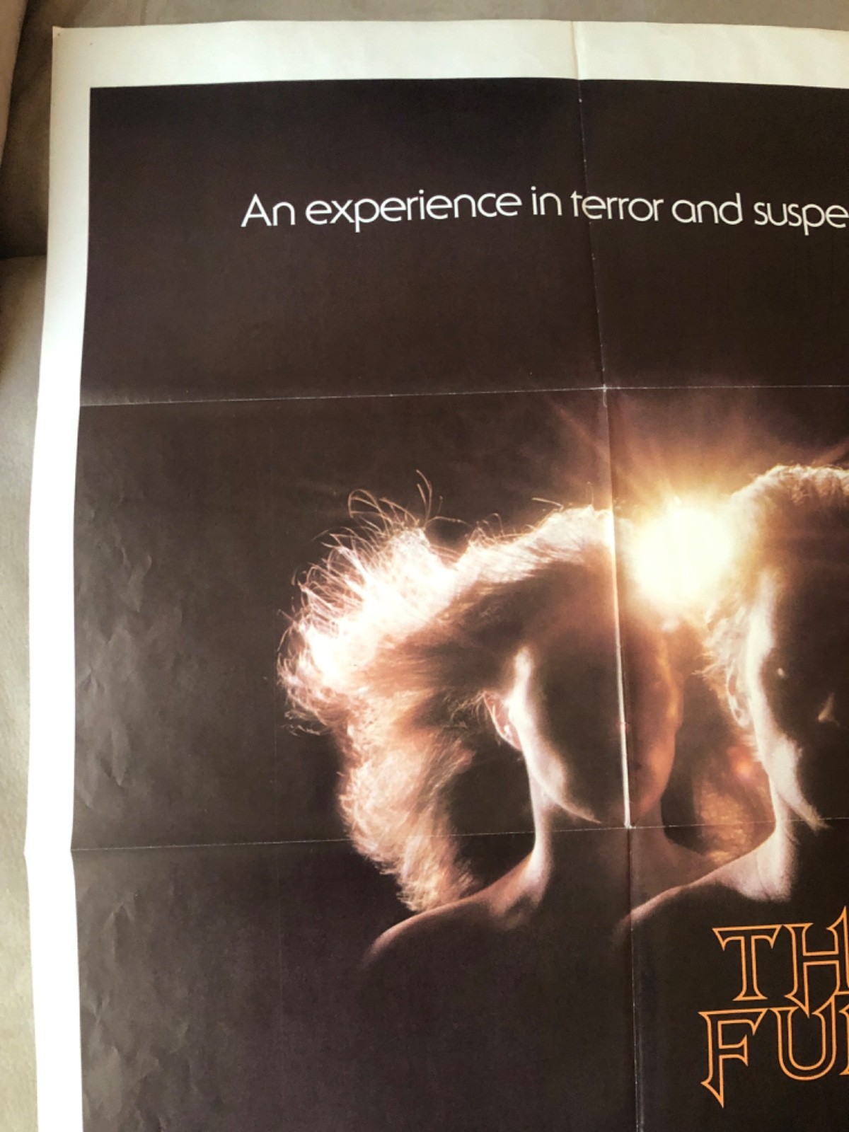 THE FURY Brian De Palma Original 27x41 US One Sheet Movie Poster Kirk Douglas