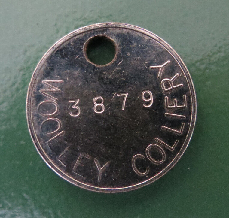 WOOLLEY Colliery Pit Check Tally - marked WOOLLEY COLLIERY 3879