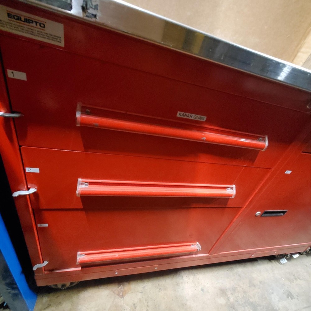 Equipto 5 Drawer Custom-Designed Red Modular Cabinet (13)