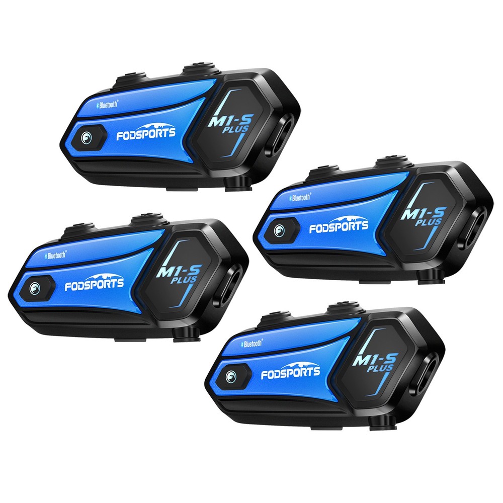 4x M1-S Plus Motorcycle Bluetooth Headset Helmet Intercom 2000m Communication FM