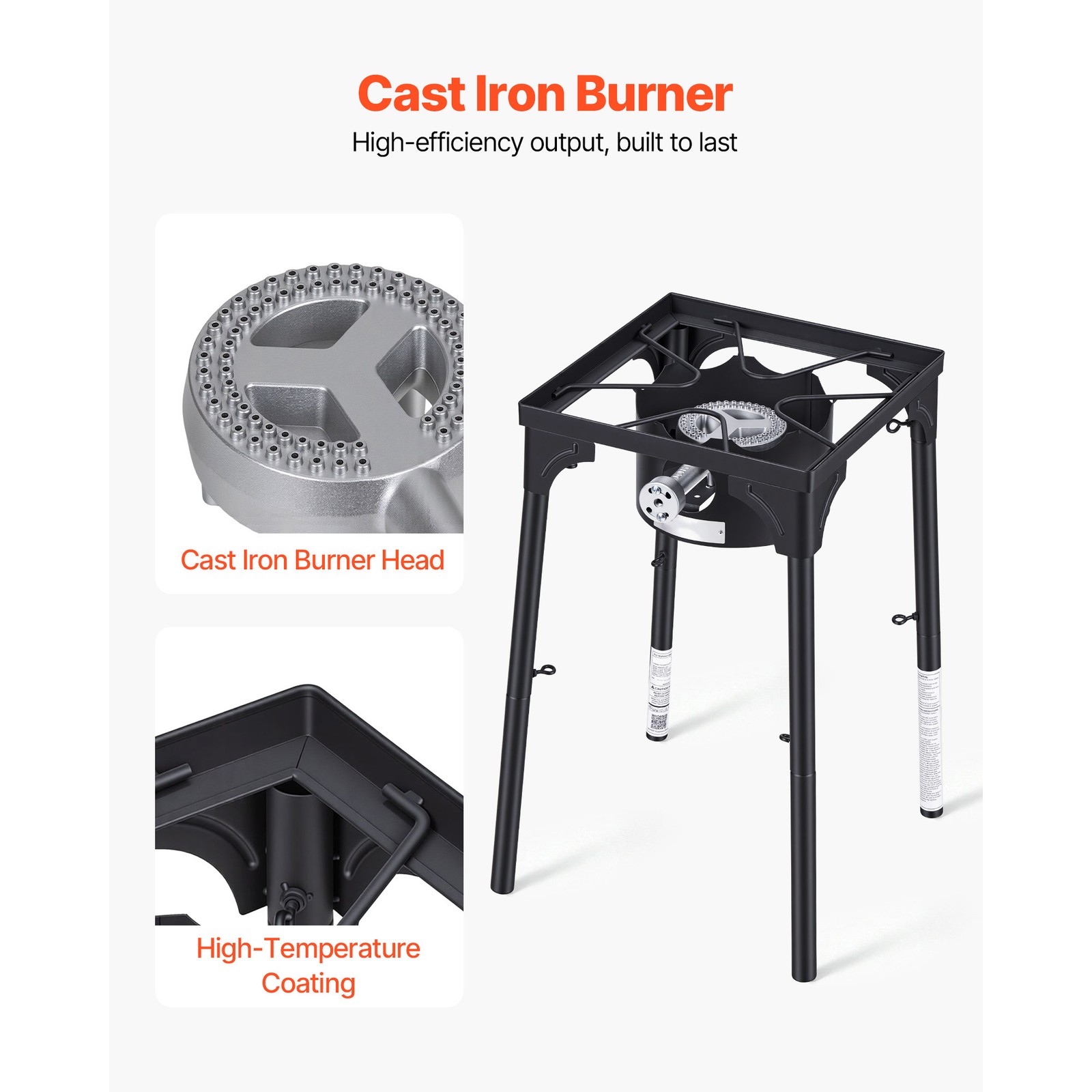 Uimoso Single Burner Propane Gas Stove 100000 BTU Outdoor Cooker for BBQ Camping