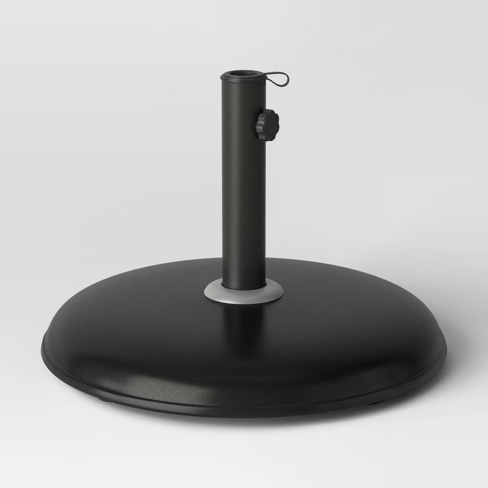 33lbs Recycled Round Outdoor Patio Market Umbrella Bases Black - Threshold