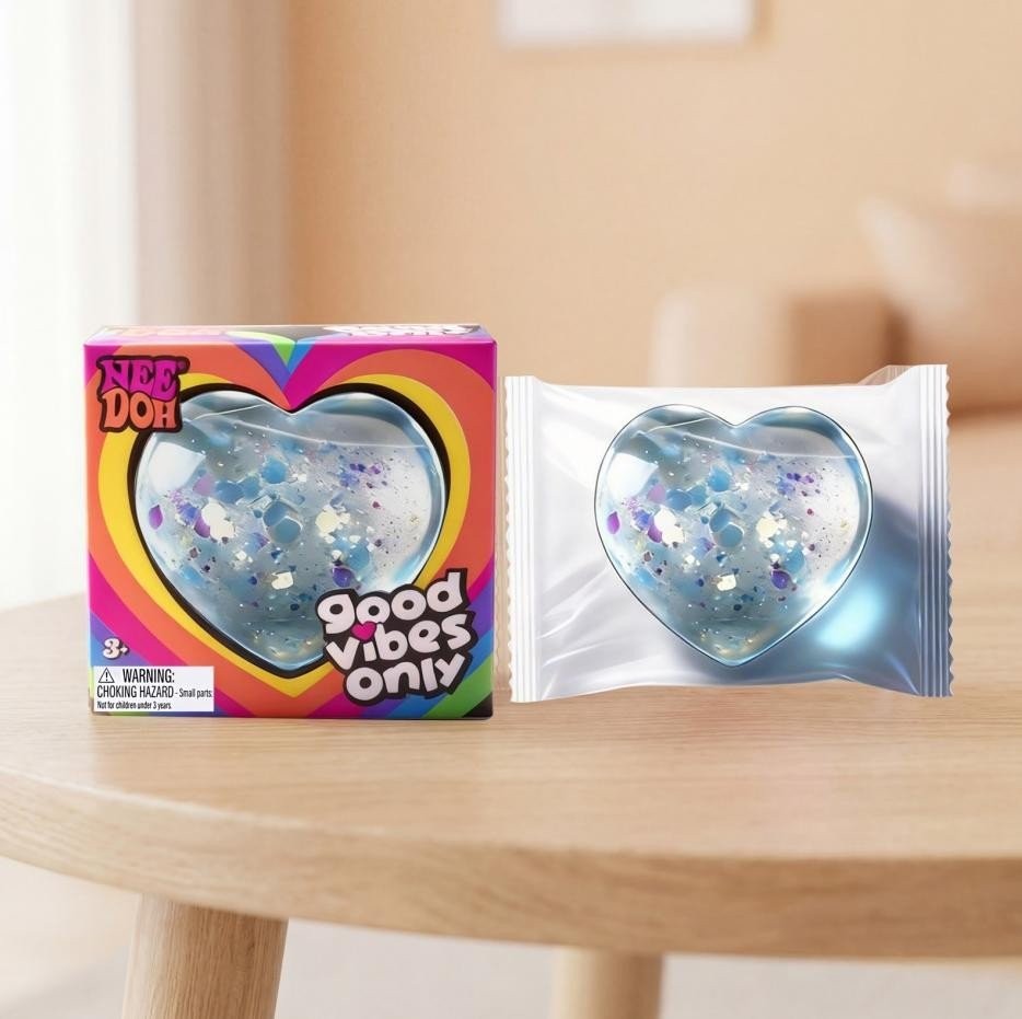 Glitter Heart Squishy Toy