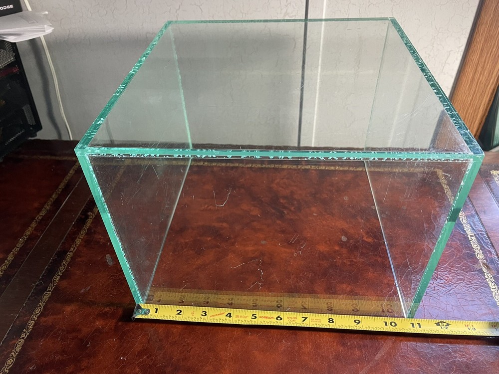 11"x11"x11" ACRYLIC RISER CUBE DISPLAY SHELF, STORAGE BOX 5 Sided, 1 Opened Side