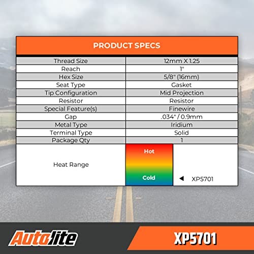 Autolite Iridium XP Automotive Replacement Spark Plug, XP570(Pack) 1