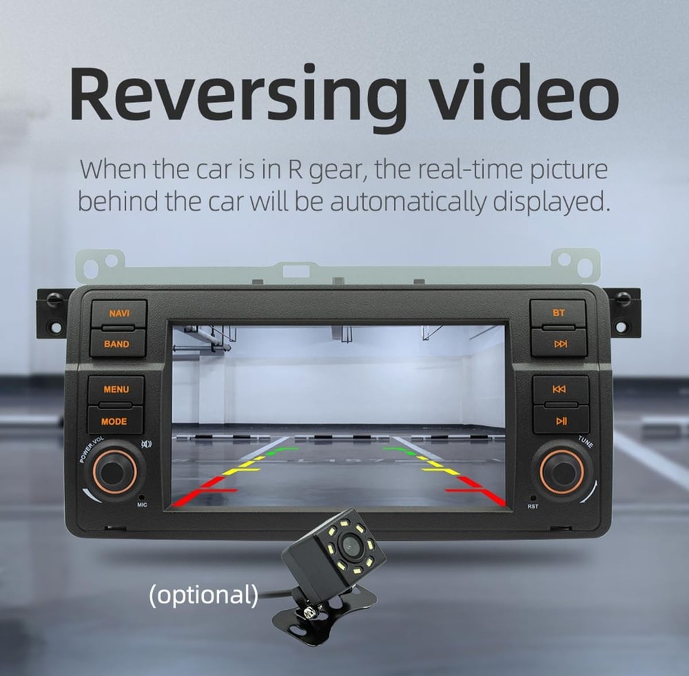 Android 13 Double Din Car Stereo for E46 1998-2006 Wireless Carplay Android Auto