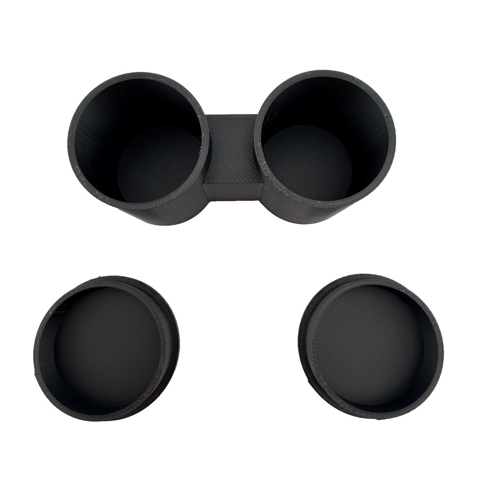Dual Microscope Objective Holder w/ Caps – RMS Compatible – Made in USA (A)