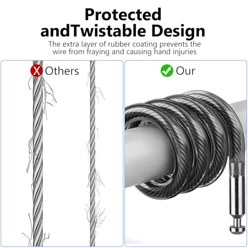 Compatible with Apple AirTag Secure Lock with Wire Cable, 3-Digit Black