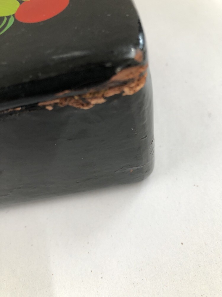 vintage Russian lacquer box funerary crematory box for pet