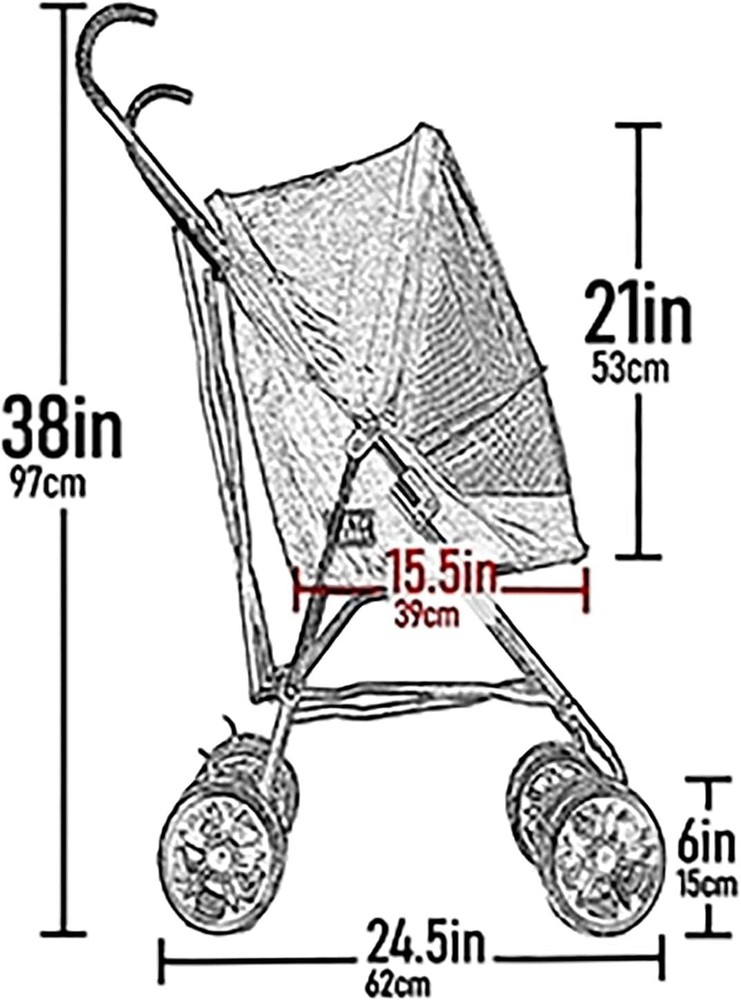 Pet Gear Travel Lite Plus Stroller, Compact, Easy Fold No Assembly Required