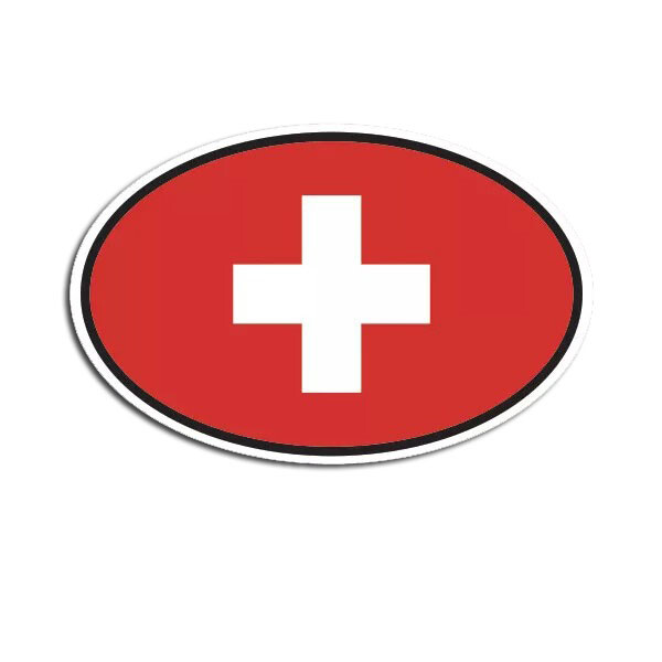Switzerland Oval Sticker