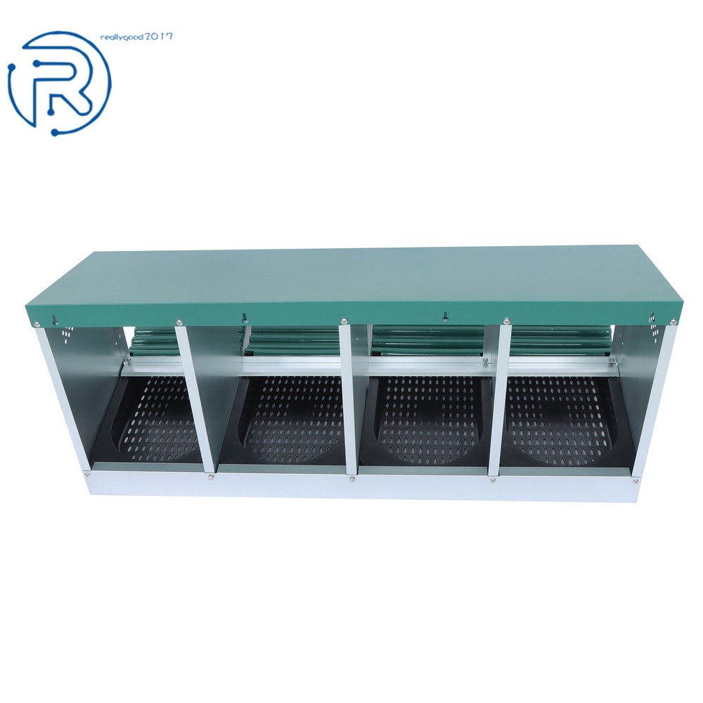 Metal 4 Hole Chicken Nesting Boxes Chicken Egg Laying Nesting Box With Perch
