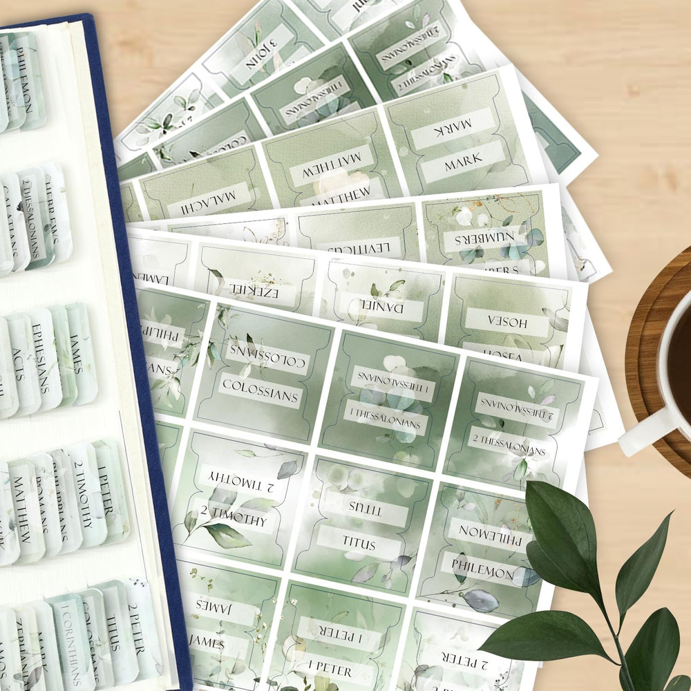 72Laminated Bible Tabs,Large Print Laminated for Study Bible,Include 67Bible Ind