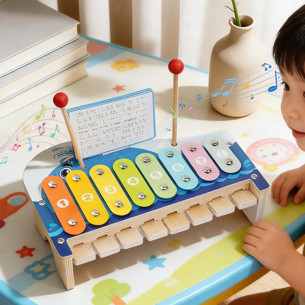 8 Note Xylophone Percussion Instrument Coordination Motor Skill Educational with