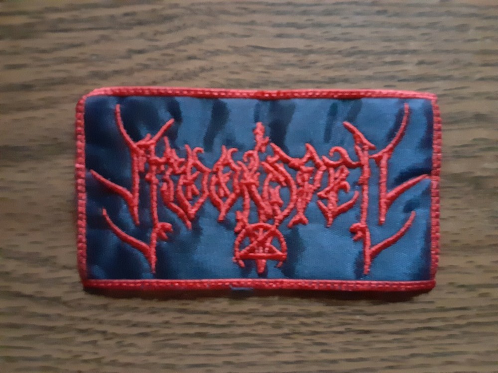 MOONSPELL,SEW ON RED WITH RED EDGE EMBROIDERED PATCH