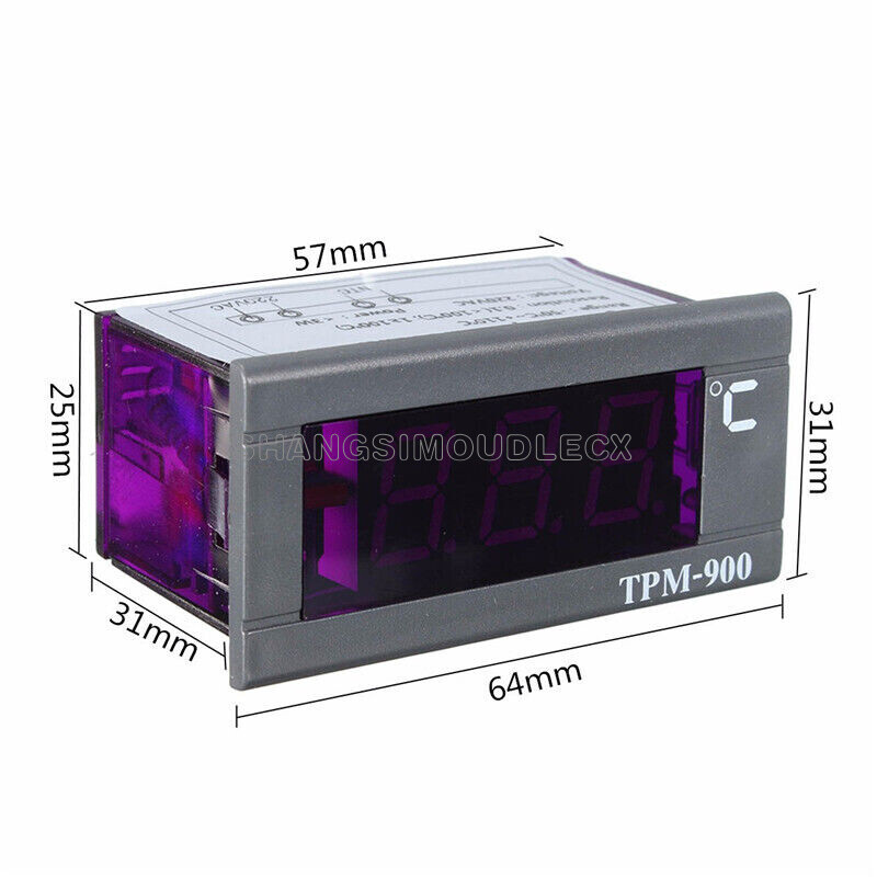 TPM-900 220V Digital Temperature Controller LED Panel Meter with Sensor