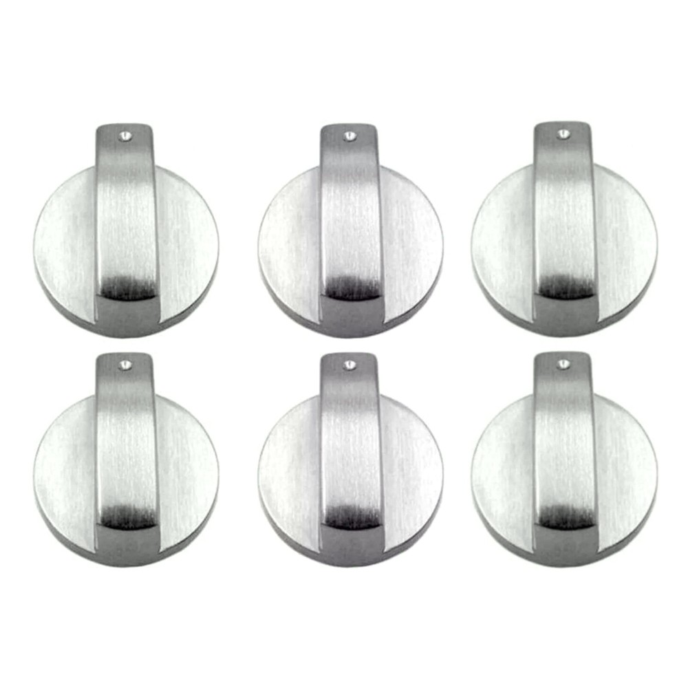 New 6pcs Universal Gas Stove Knobs Cooker Oven Kitchen Control Metal Replace