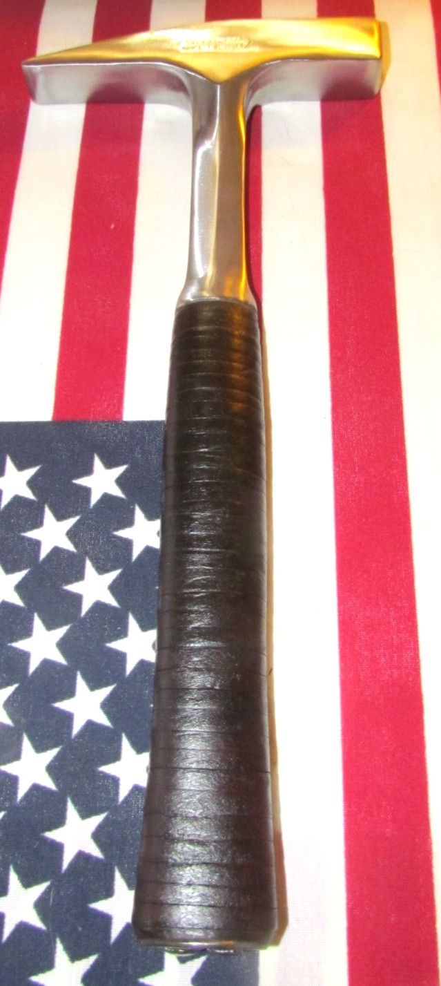 Vintage Malco 18 oz. Sheet Metal Hammer Original Leather Handle (Estwing)