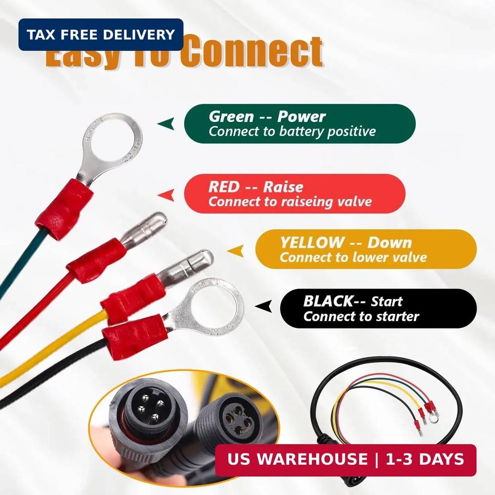 mankk 4 Wire Dump Trailer Remote Control Switch 12V DC Up Down Control Switch Do