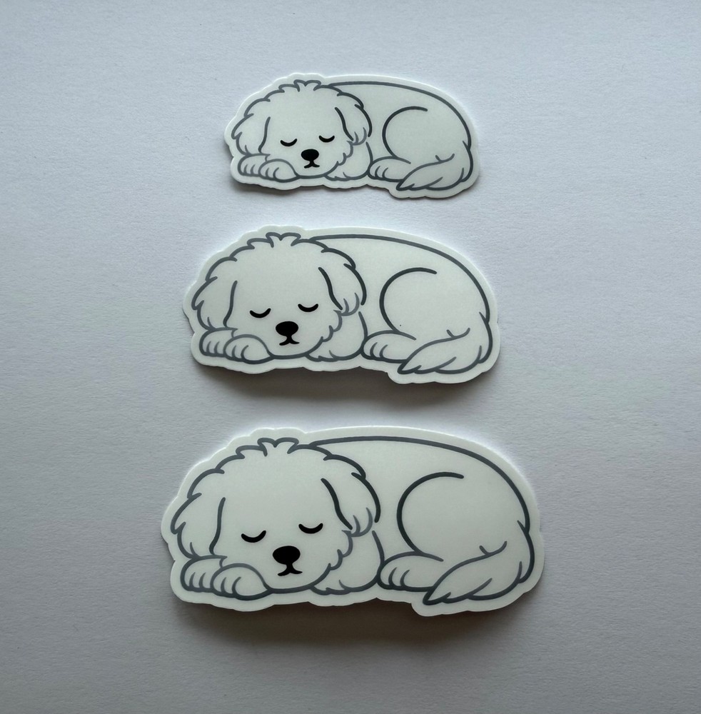 Maltese Sleeping Sticker