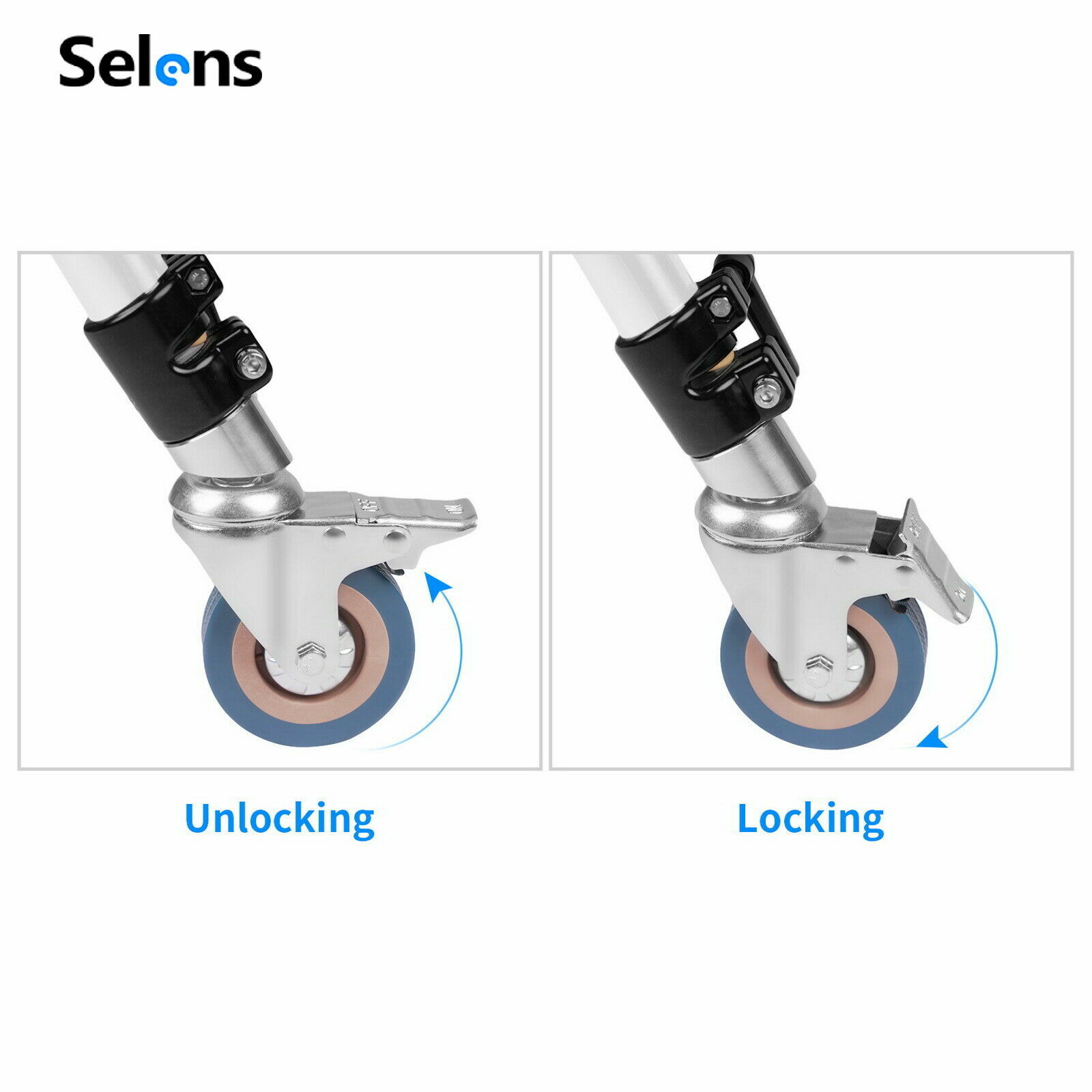 11ft Heavy Duty C Stand Light Tripod Gobo Booms Arm Grip Head Studio With Wheels